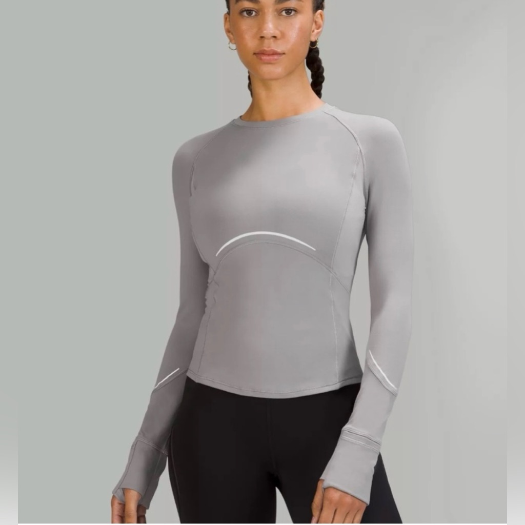 Nwt Lululemon Athletica Gray Long Sleeve Top